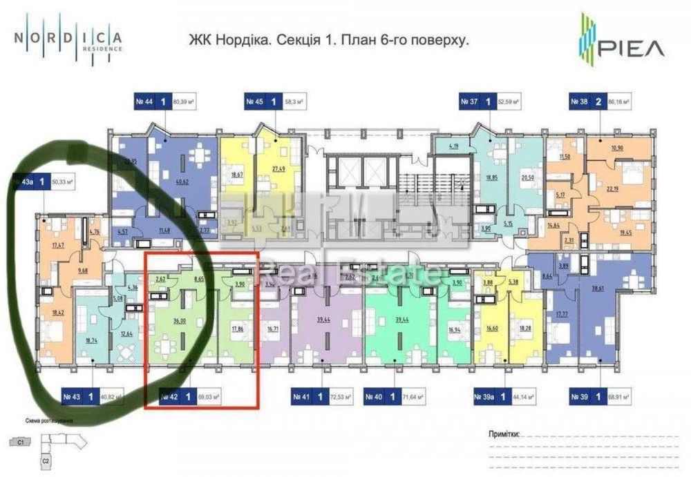 Продаж 1к квартири, ЖК Nordica Residence, шос. Залізничне, 45-А