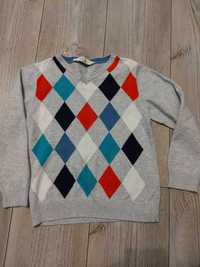 Sweter H&M w romby elegancki 110 126