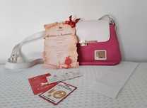 Bolsa rosa e branca Cavalinho