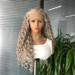 peruka lace frot blond popielaty 66cm. gratis