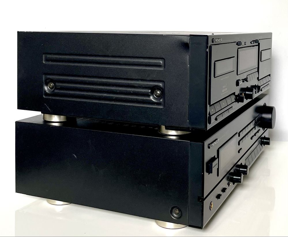 PIONEER CT-W830R Double Cassette Deck, PIONEER SX-227 Stereo Receiver