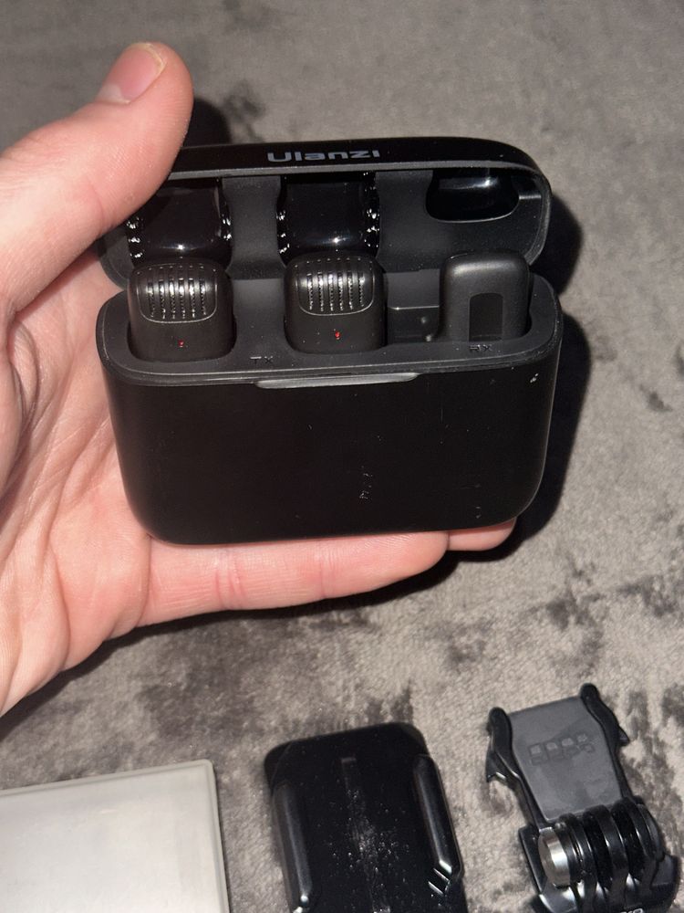 GOPRO HERO 9 dodatkowo akcesoria plus ULANZI J12 mikrofony