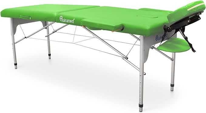 QUIRUMED Składany stół do masażu 186 x 66 cm Zielony NOWY