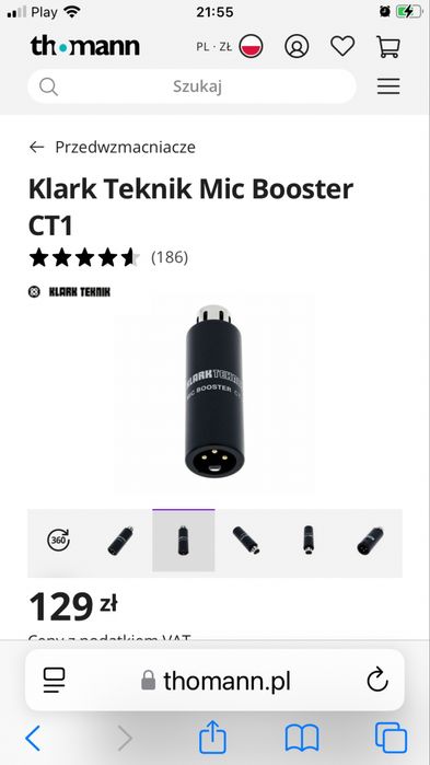 Klark Teknik MIC BOOSTER CT 1  stan sklepowy, j.nowy