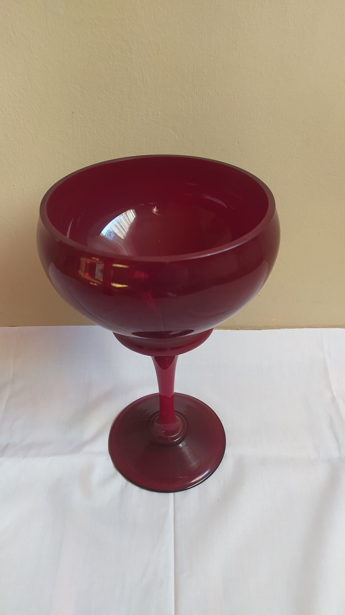 Horbowy wazon szkło kolorowe PRL