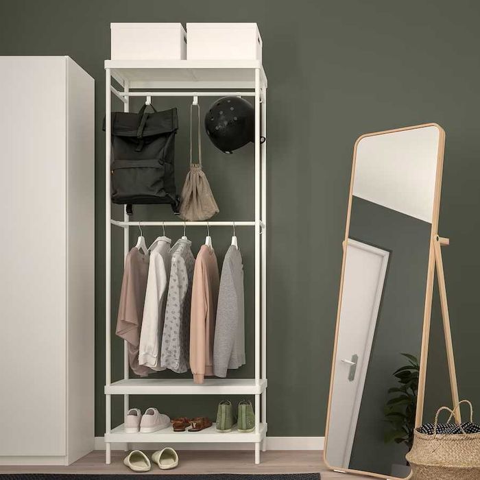 MACKAPÄR Wieszak na ubrania  na buty biały 78x32x200 MACKAPAR ikEA