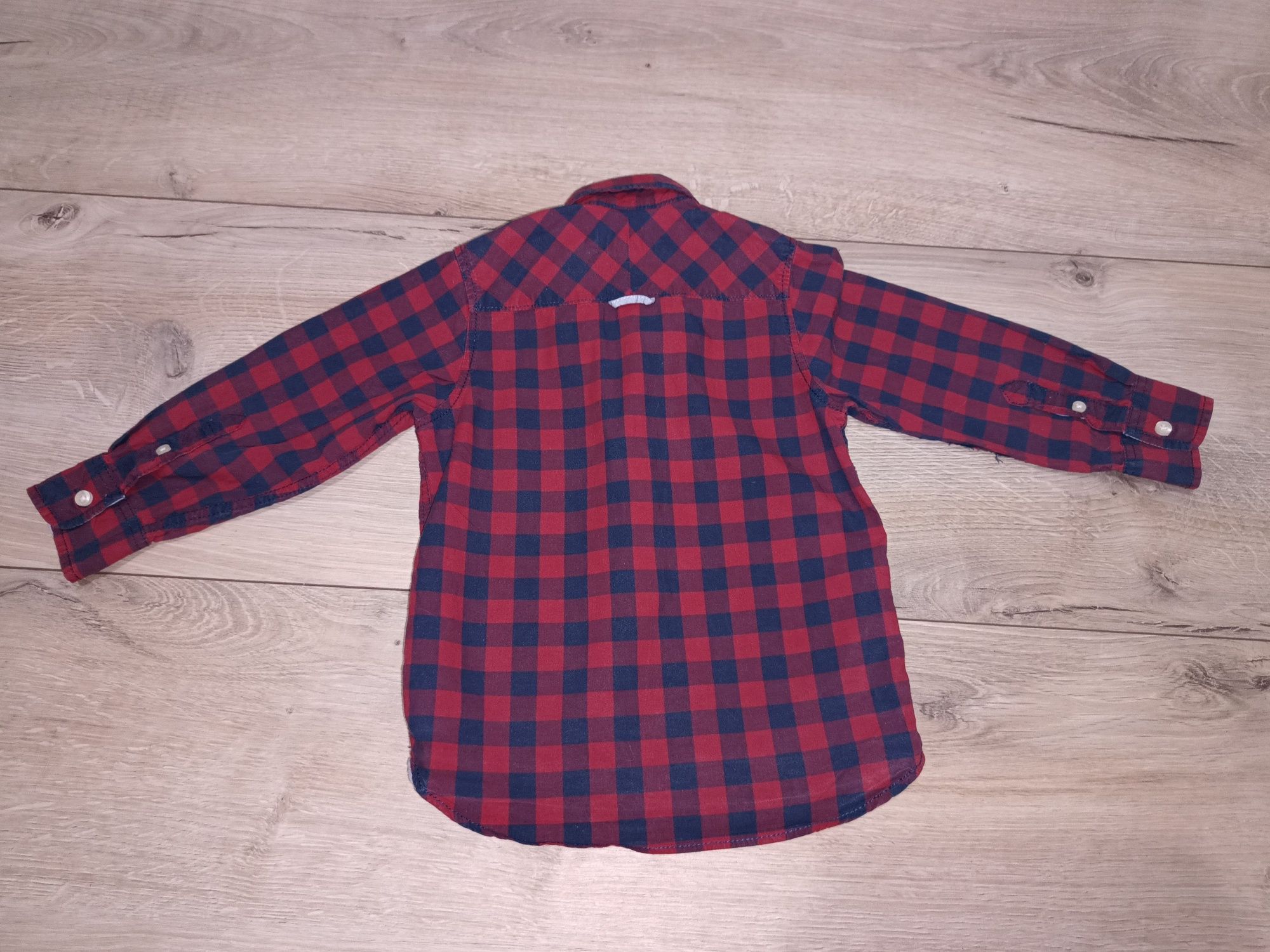Koszula w kratkę, koszula świąteczna H&M r 98