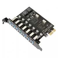 Плата расширения райзеров Riser Card PCI 1x7 PCIE USB 3.0