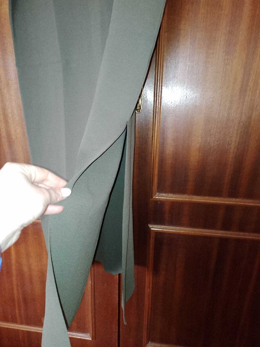 Vestido verde comprido Massimo Dutti