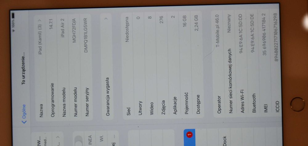 Apple Ipad Air 2 16GB 9.7" Cellular LTE+WiFi MGH72FD/A Tablet