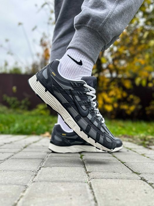 (2093) Термо Зимові Кросівки Nike P-6000 сірі (41-46) найк найки
