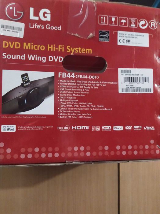 LG - Aparelhagem, leitor de DVD e docking para Ipod