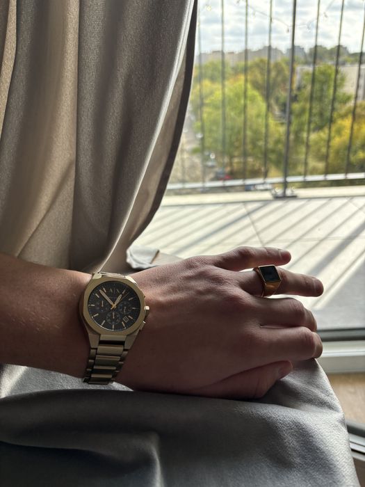 Zegarek Armani Exchange Raphael złoty