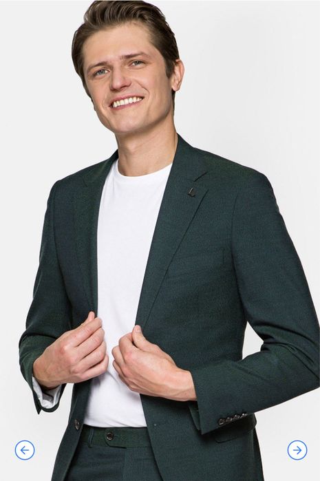 Garnitur męski Eckhard zielony Lancerto S 170/88/76