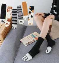 Комплект з 2-х кольорів Шкарпетки котячі лапки 36-42 / з 2-х пар