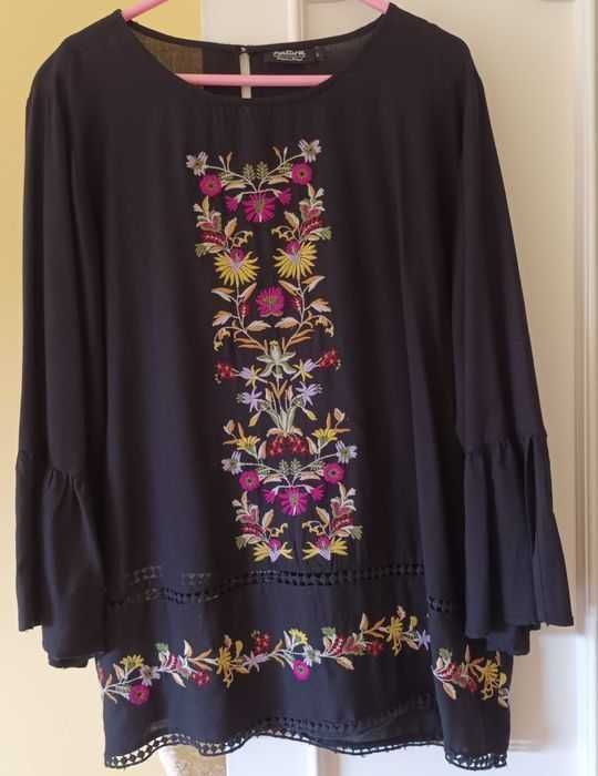 Blusa bordada L nova - Natura