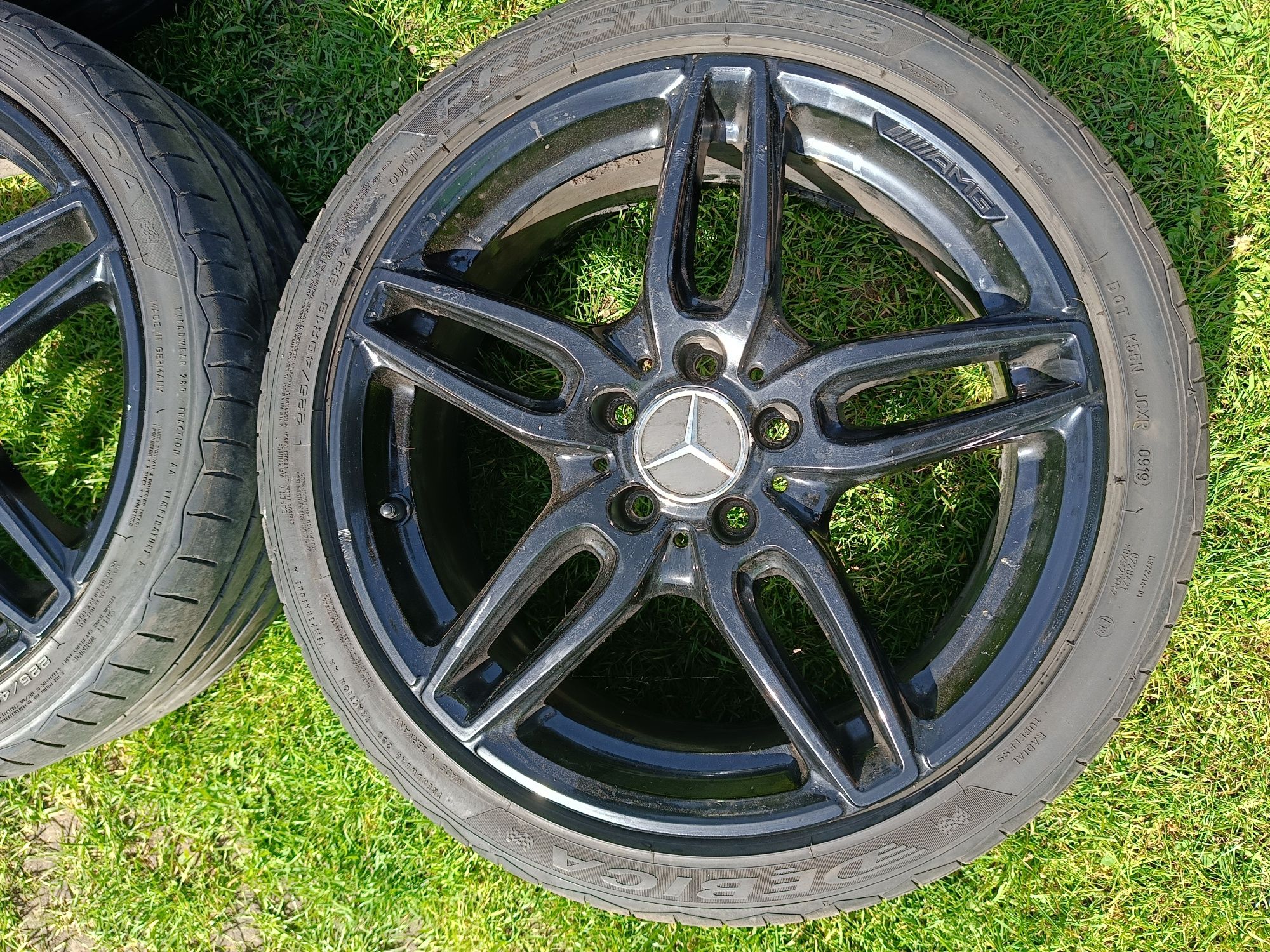 Sprzedam czarne felgi  AMG z oponami 5x112 R18