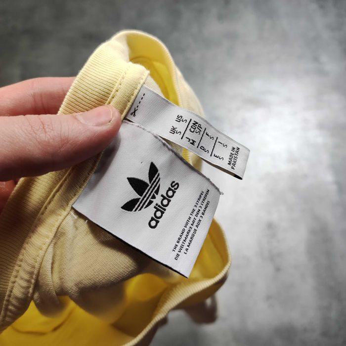 MĘSKA Koszulka Bawełna PREMIUM Adidas Originals Żółta Casual Letnia