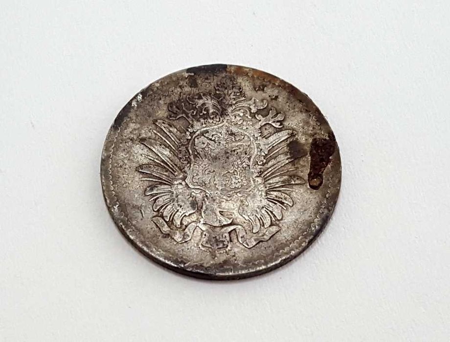 Srebrna moneta 1 MARK 1875 rok - F - duży Orzeł - Nie czyszczona