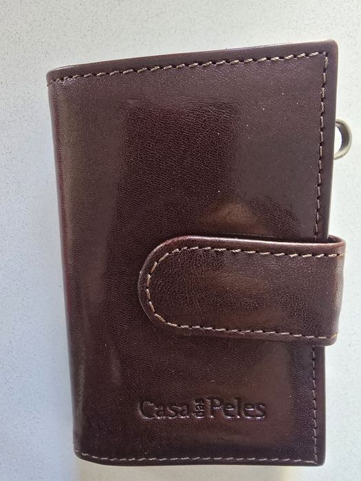 Carteira porta chaves pele