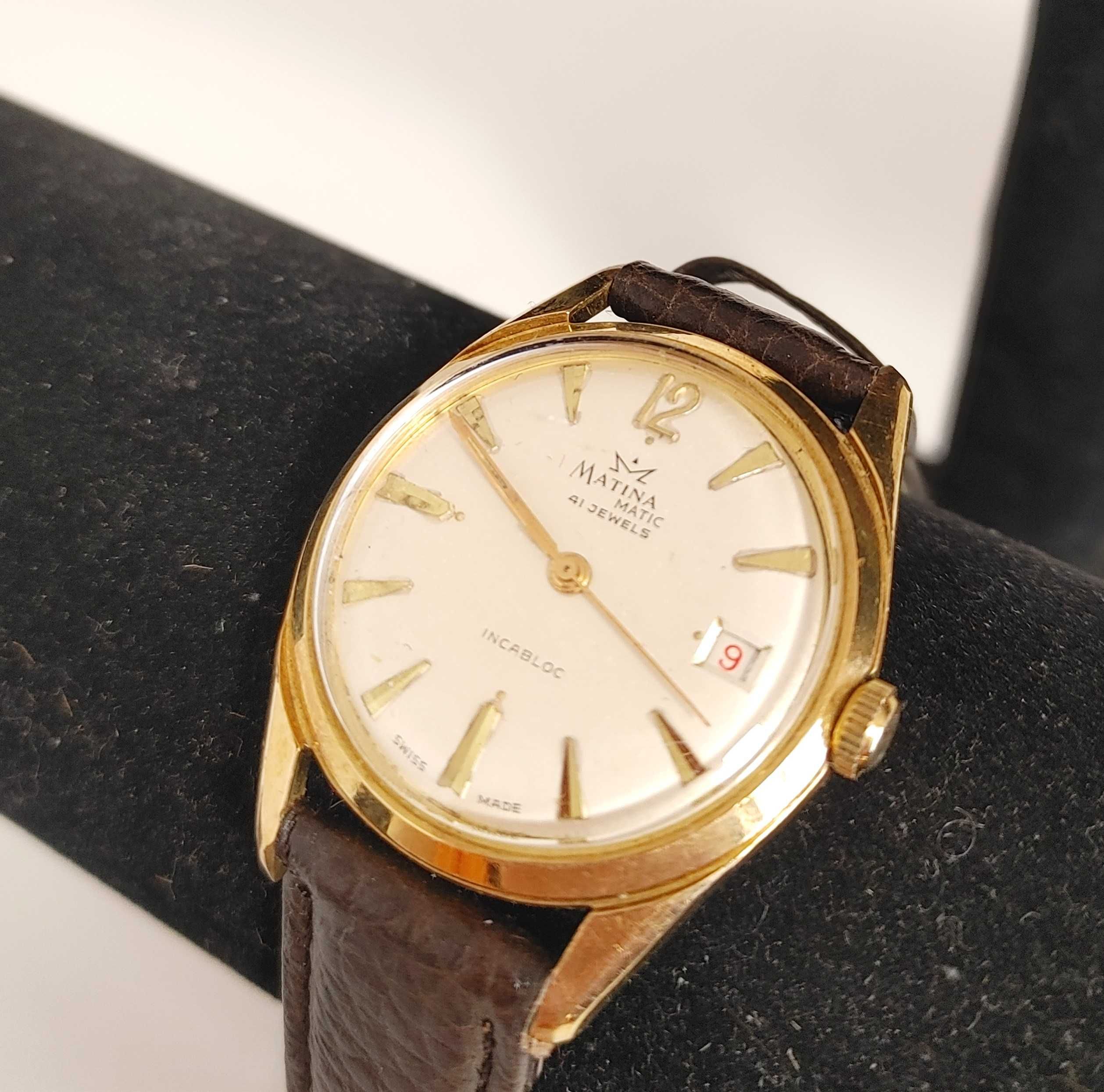 Zegarek męski marki MATINA matic  z lat 60 tych XX w Automat Gwarancja
