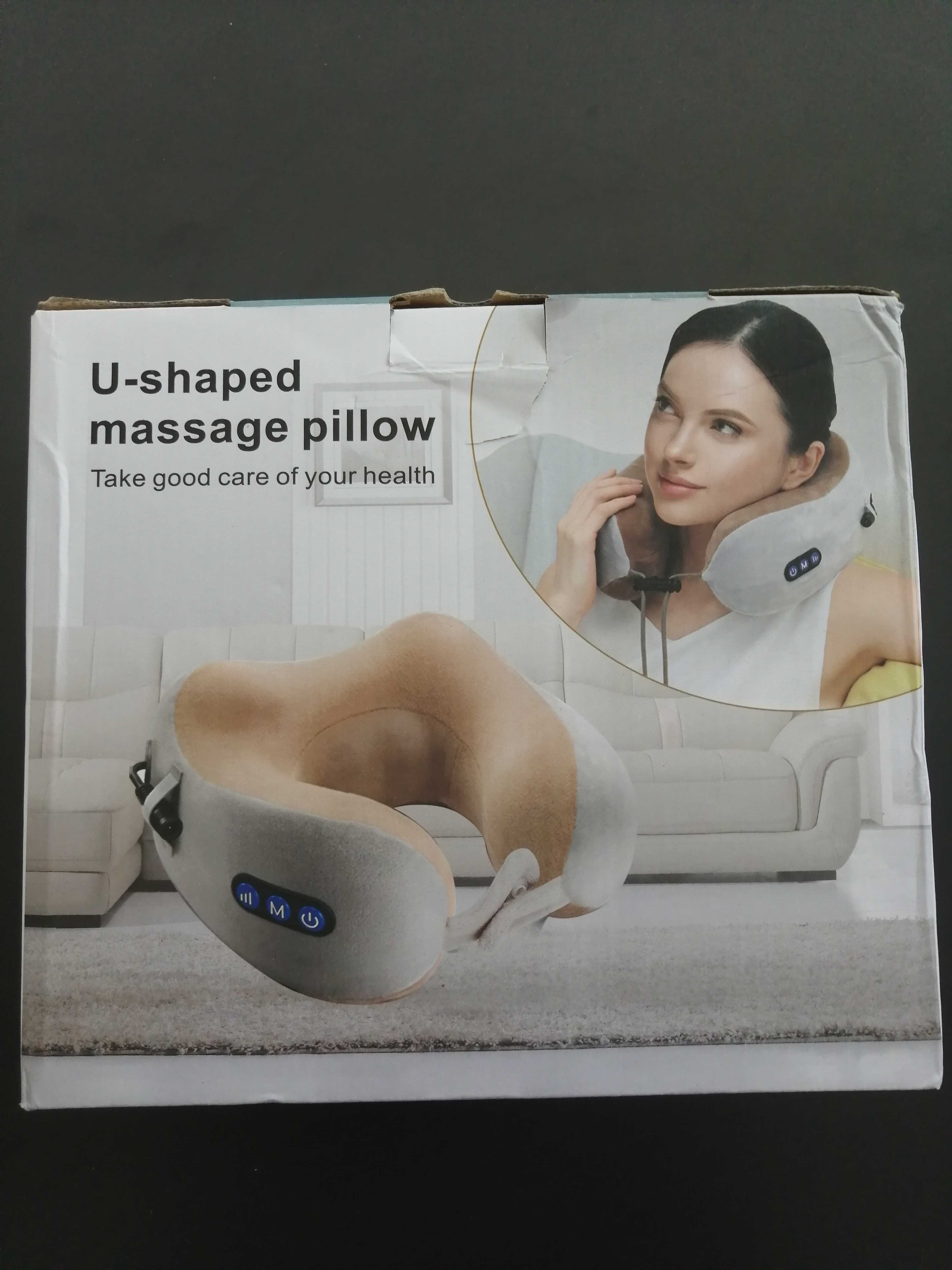 Массажная подушка для шеи U-Shaped Massage Pillow с 3 функциями