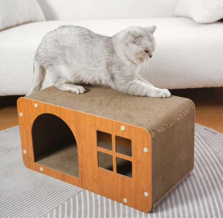 Buda Domek Drapak Legowisko Dla Kota Kotów Do Drapania Drewniany