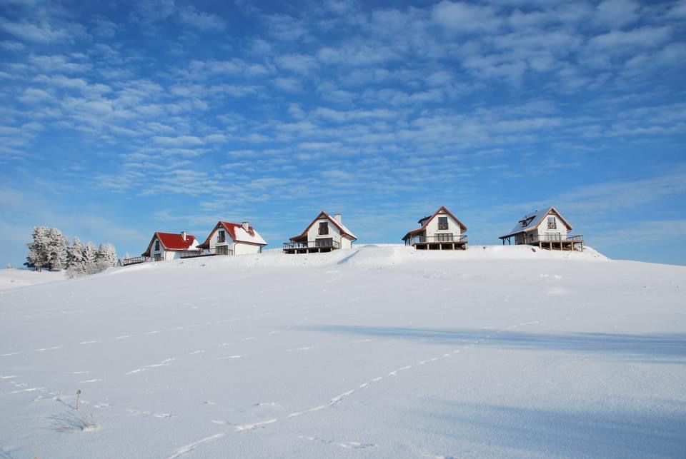 Domek 2 osoboy z banią na tarasie na Walentynki