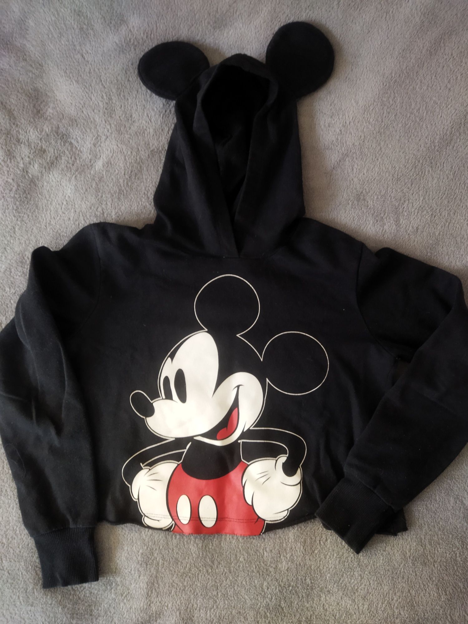 Krótka bluza z kapturem z myszką Mickey