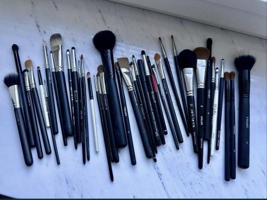 Пензлі кисті професійні для макіяжу натур/синтет оригінал + подарунок