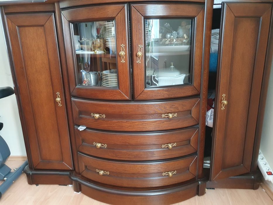 Komody klasyczne, szafa, szafka, Polska, duża, z drewnem. 2szt