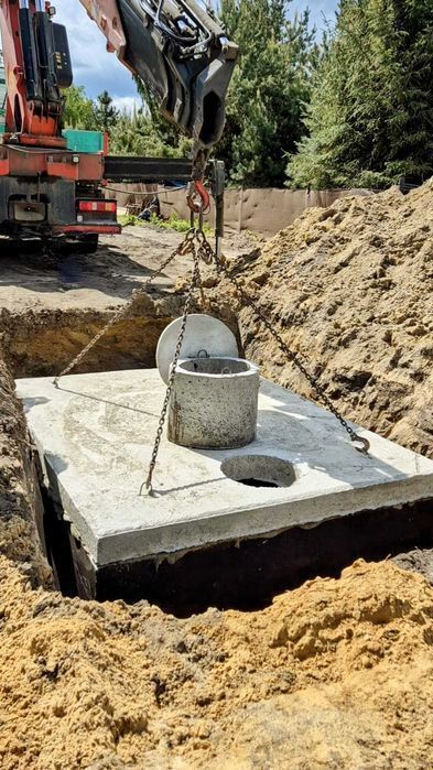 szambo zbiornik betonowy na deszczówkę tanio z wykopem 10 m3