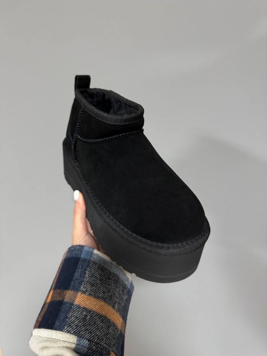 Угги жіночі UGG угі зима  взуття MINI PLATFORM BLACK