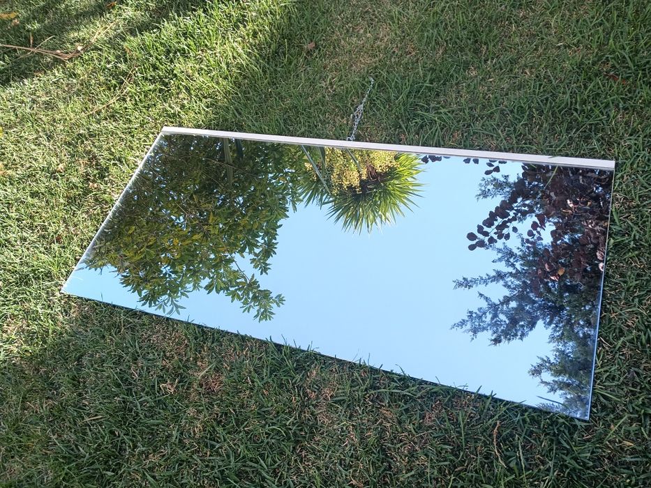 Grande Espelho com barra em alumínio , aplicação e aplicação 150/90cm