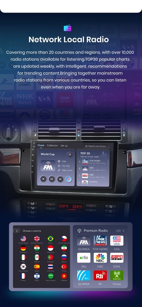 Rádio BMW e39 E53 x5 2/32GB android Auto Carplay 2din 9" gps wifi NOVO
