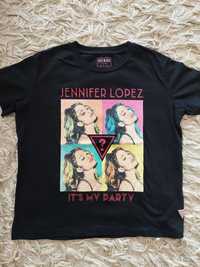 Czarna koszulka Jennifer Lopez Guess M