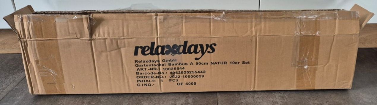 Pochodnia pochodnie bambusowa 90cm relaxdays 10 sztuk