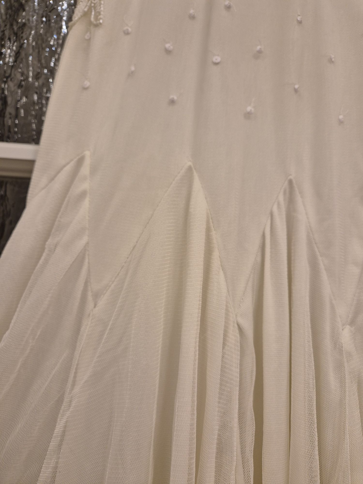Boohoo suknia ślubna wizytowa sukienka rybka cekiny