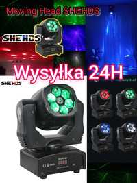 SHEHDS Ruchoma Głowa + Laser DMX512 RGBW 90W Nowy