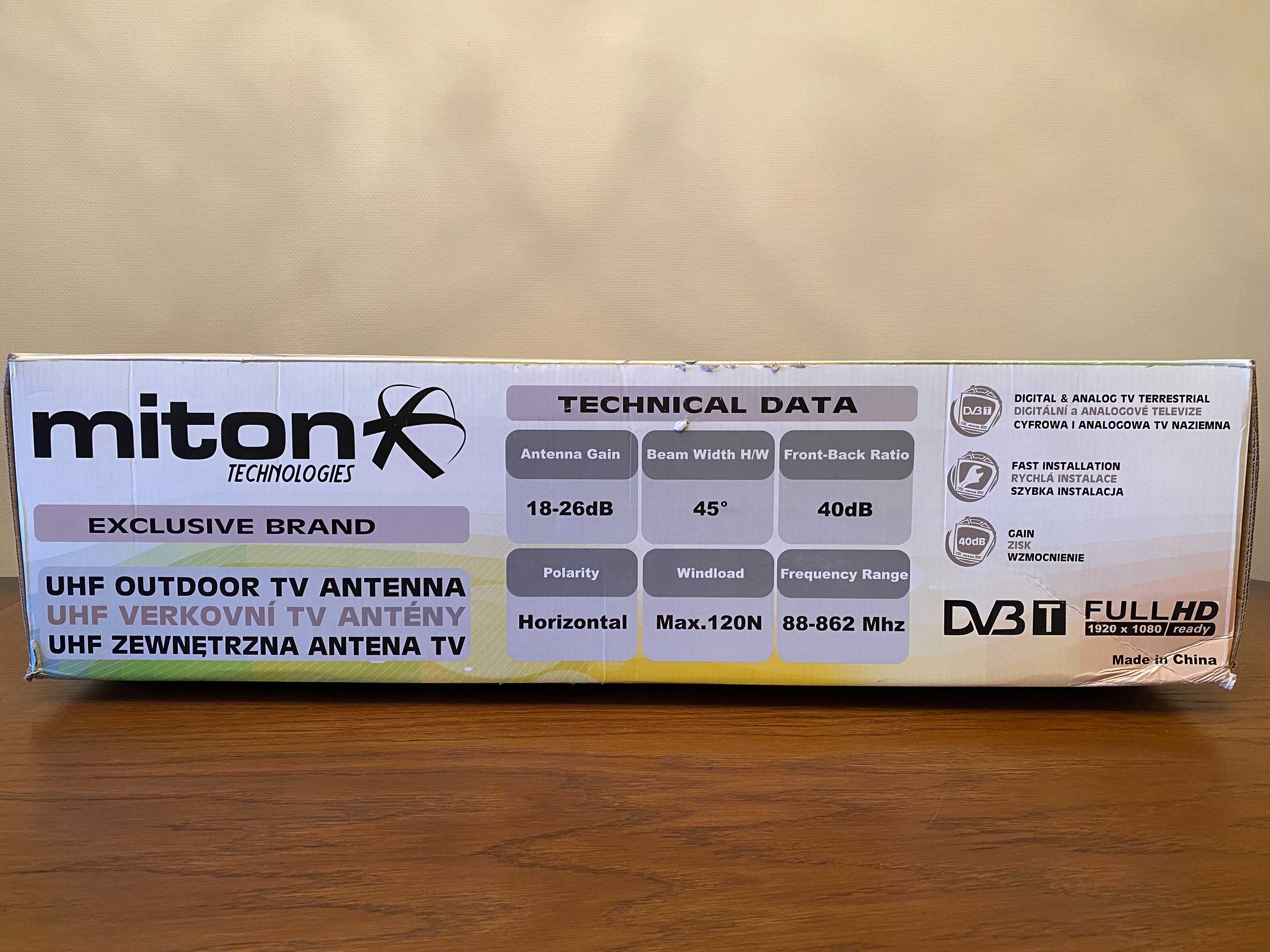 Antena cyfrowa MITON AV-860B plus dekoder telewizji cyfrowej