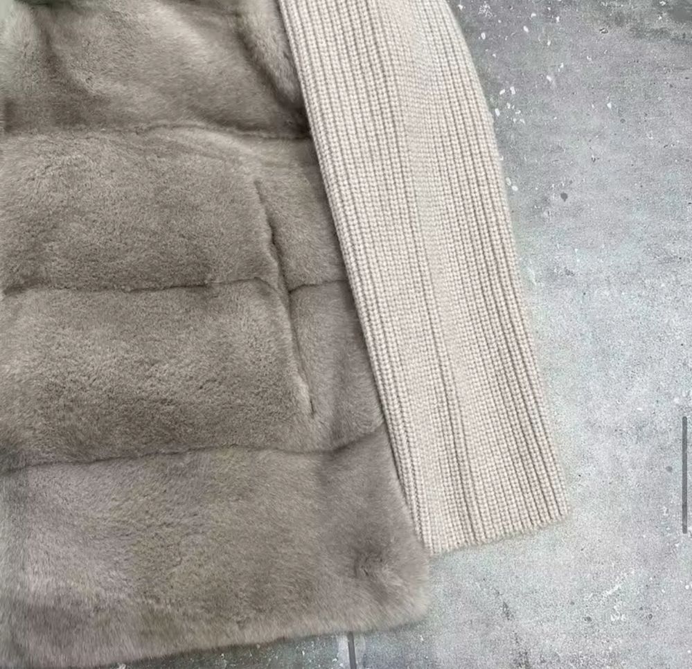 Loro Piana naturalne futro z norek.