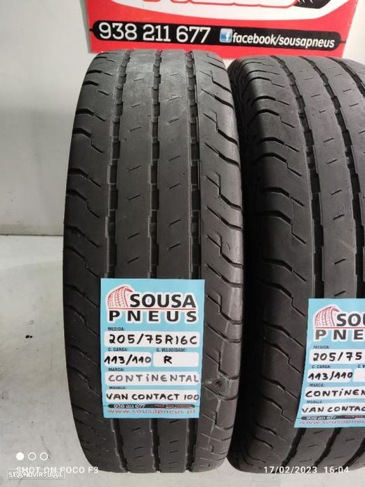 2 pneus semi novos 205-75r16c continental -oferta da entrega