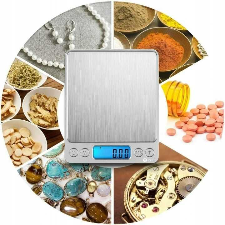 Waga Jubilerska Elektroniczna Precyzyjna LCD 0,01G/500G Laboratoryjna