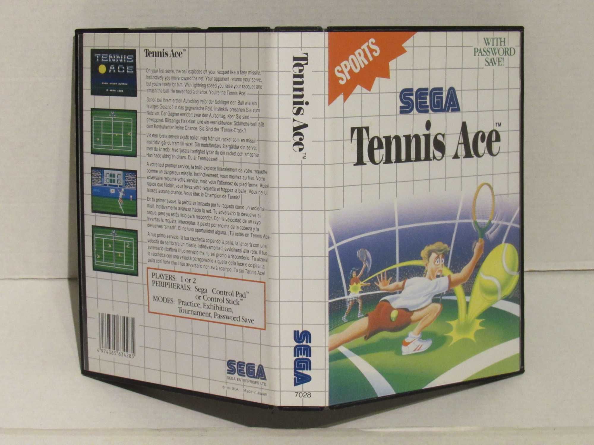 Jogo Sega Master System Tennis Ace completo