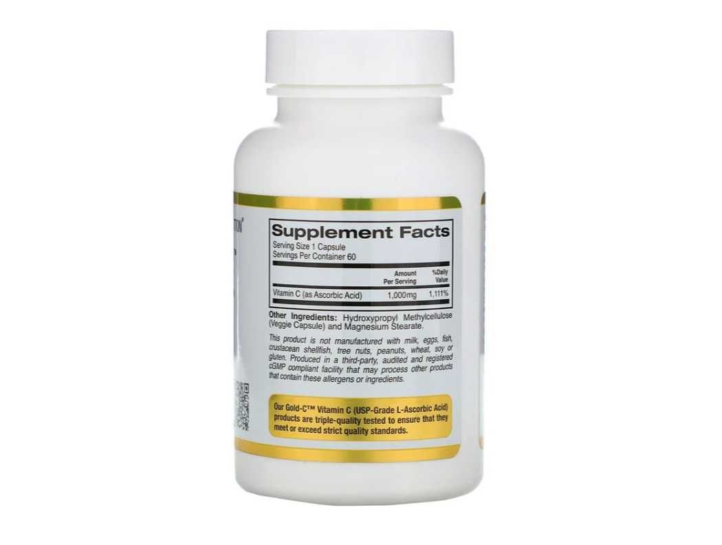 California Gold Nutrition, витамин С, vitamin C, Gold C, 1000 мг