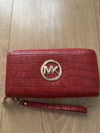 Duży portfel MK czerwień bordo