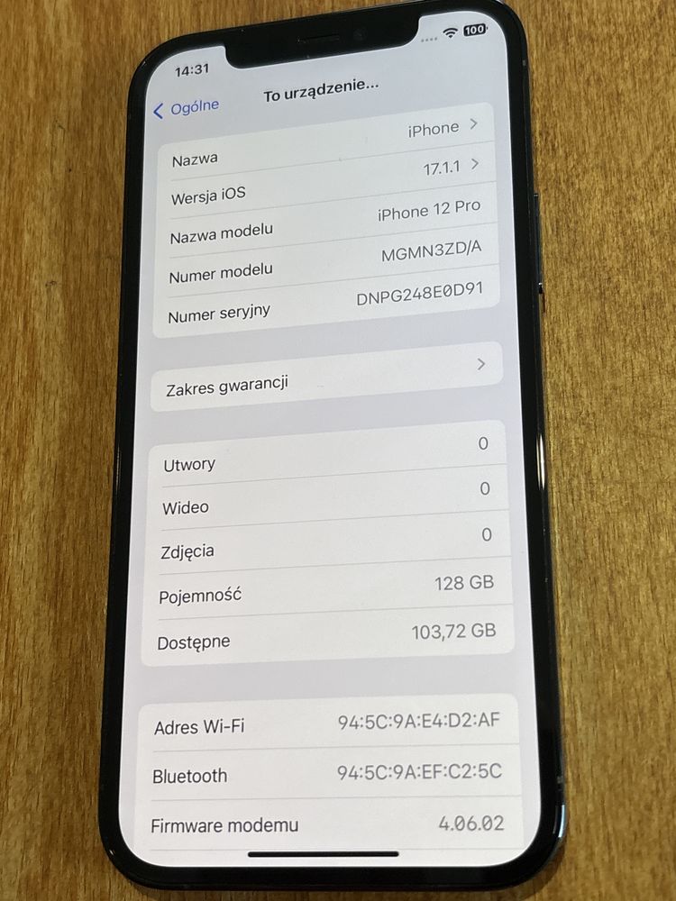 Iphone 12 pro 128 idealny 97 % bateria
