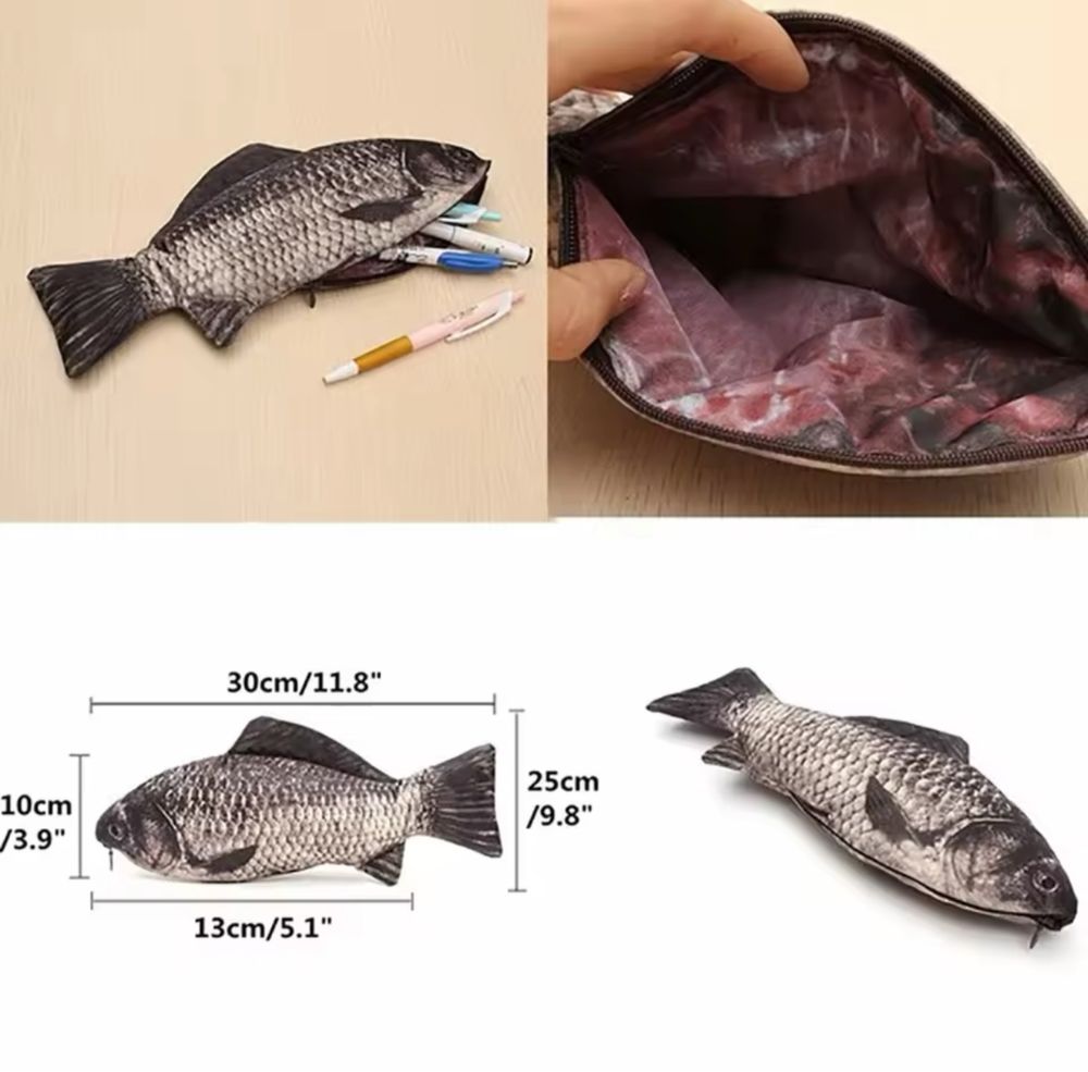Pluszowy Piórnik Rybka 30 CM – Maskotka i Praktyczny Gadżet!