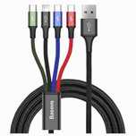 Кабель Baseus Fast 4-в-1 (Lightning + Type-Cх2 + Micro USB) 3.5A, 1.2м