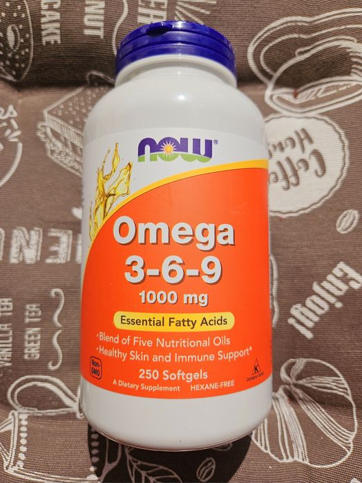 Now Foods омега-3-6-9 omega 3 6 9 олія льону примули гарбуза 100 250